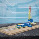 Макет буровой установки БУ 5000/320 ЭК-БМЧ (открытая) масштаб 1:200